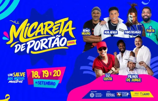 Adão Negro, Filhos de Jorge e Fantasmão agitam a Micareta de Portão de 18 a 20 de setembro