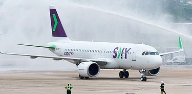A chilena Sky Airline, segunda a ser autorizada a voar no país, faz desde novembro de 2018 voos ligando o Brasil ao Chile - Divulgação 